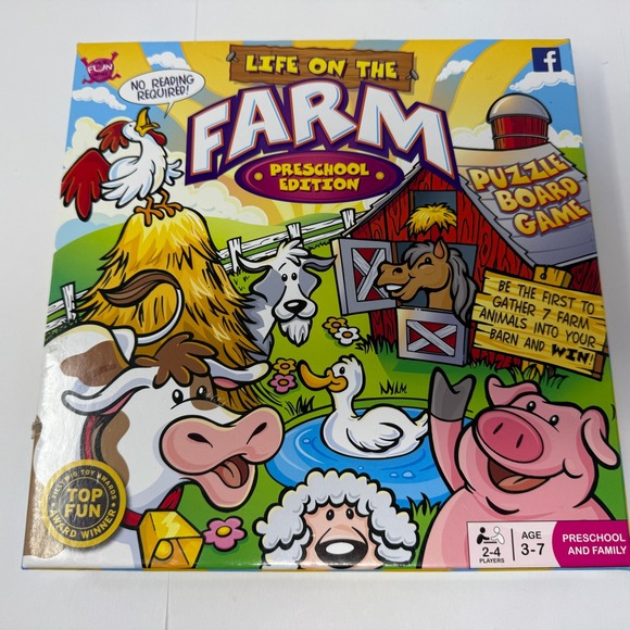 Life on the Farm Preschool Edition Puzzle Board Game Fun Learning - Picture 1 of 5